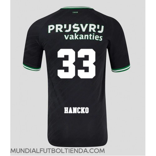 Camiseta Feyenoord David Hancko #33 Segunda Equipación Replica 2024-25 mangas cortas